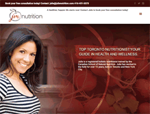 Tablet Screenshot of julienutrition.com